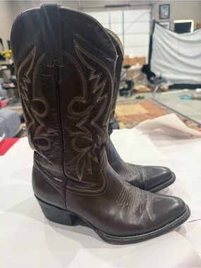 Nocona Brown Leather Cowboy Boots